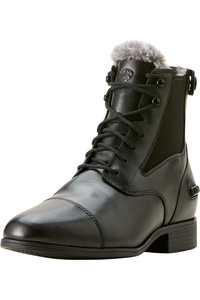 Ariat Womens Kendall Back Zip Sherpa Paddock Boots 10053765 - Black